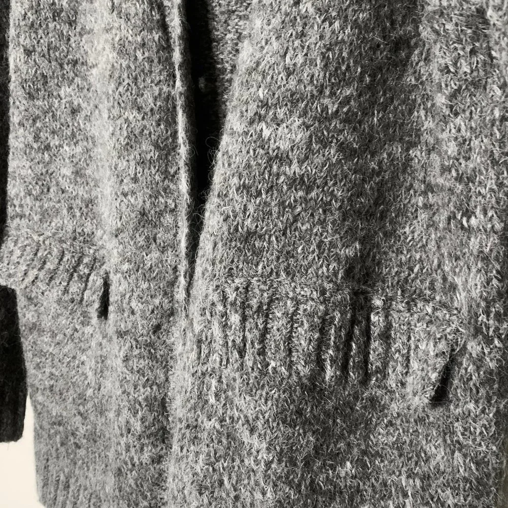 COZY GRAY LONG POCKET CARDIGAN - ZARA - Picture 8 of 10